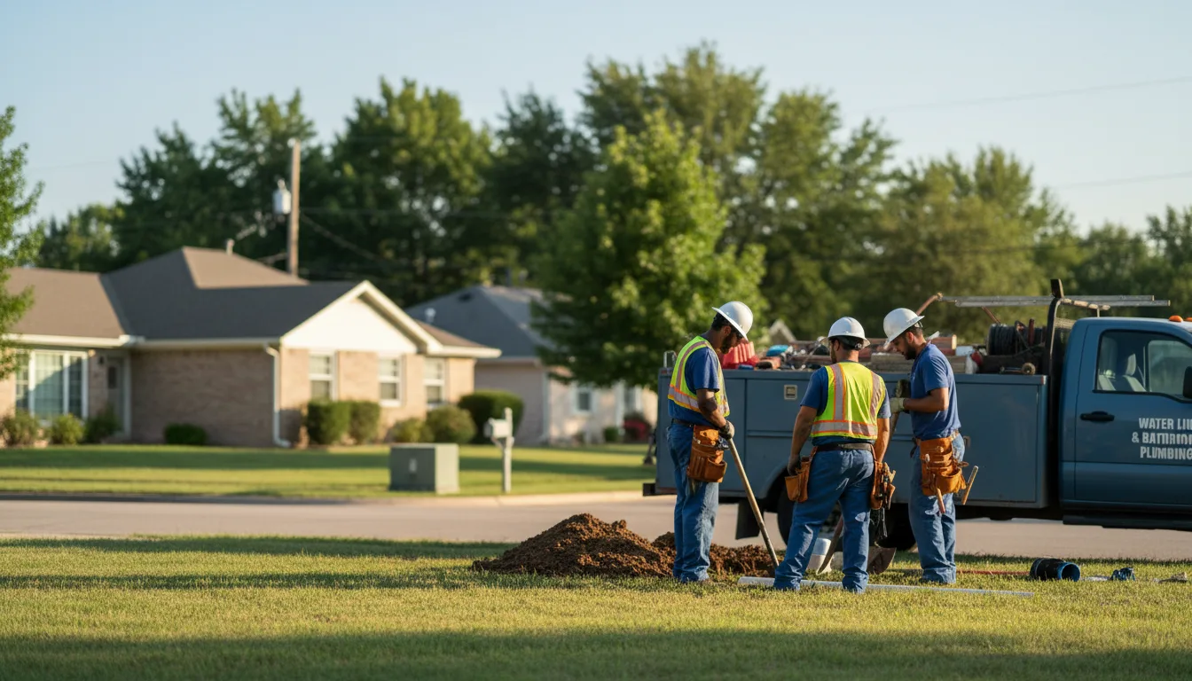 Residential water line and bathroom plumbing service in Bay City, WI